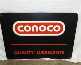 ALUM. CONOCO LUBRICATION SIGN