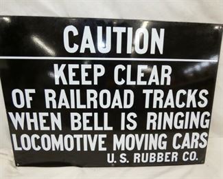 PORC. CAUTION RR TRACKS 28X20