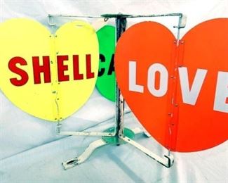 SHELL LOVE CARS SPINNER SIGN