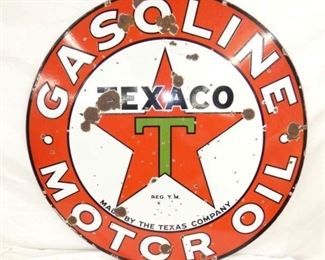 42IN PORC. TEXACO DS SIGN