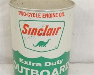 1 QT. SINCLAIR OUTBOARD MOTOR OIL CAN 