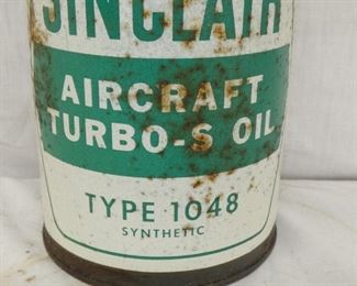 VIEW 2 CLOSE UP SINCLAIR AIRCRAFT OIL 