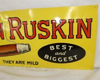 VIEW 3 EMB. RUSKING CIGARS SIGN