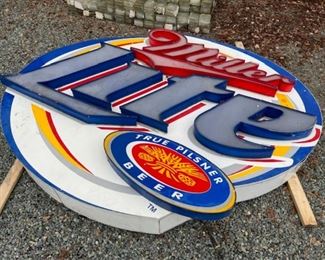 LG MILLER LITE STORE SIGN