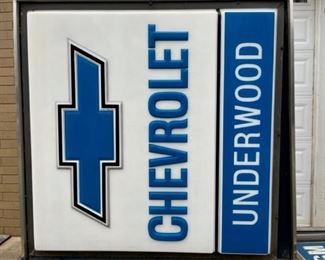 VIEW 5 DS EMB. CHEVROLET DEALER SIGN