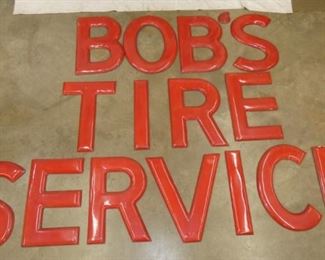 RED PORC. BOBS TIRE SERVICE SIGN