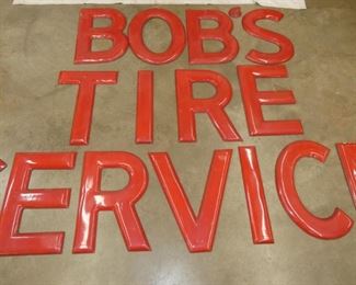 VIEW 3 CLOSEUP RED PORC. LETTER SIGN