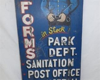 WOODEN VERTICAL UNIFORMS PARK DEPT.