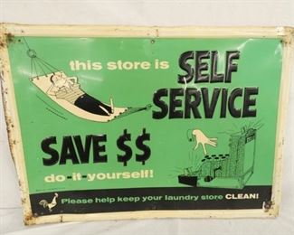 EMB.1960 SELF SERVICE STORE SIGN