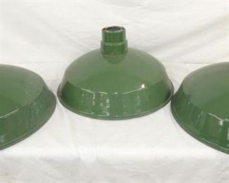 GREEN ENAMEL STATION LIGHTS