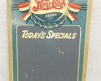 PEPSI COLA DOUBLE DOT MENU SIGN