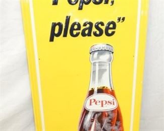EMB. SAY PEPSI PLEASE VERTICAL SIGN