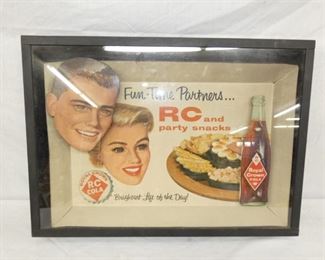 FRAMED ROYAL CROWN COLA CARDBOARD 3D