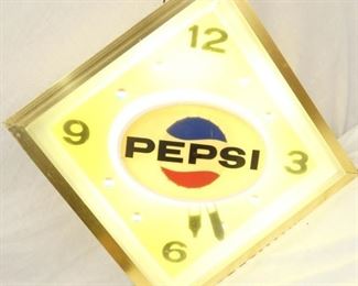EARLY 19IN PEPSI COLA DIAMOND CLOCK