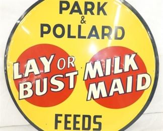 EMB. 20IN PARK POLLARD FEEDS SIGN