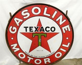 42IN PORC. DS TEXACO W/ FRAME