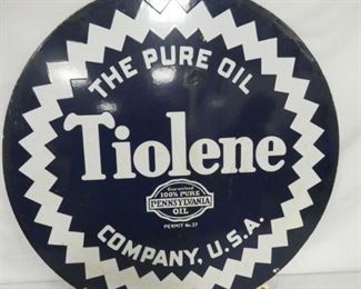26IN PORC. TIOLENE PURE OIL SIGN
