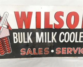 WILSON BULK MILK DEALER SIGN