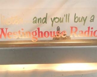 WESTINGHOUSE COUNTER LIGHTUP SIGN