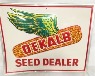 EMB. DEKALB SEED DEALER SIGN