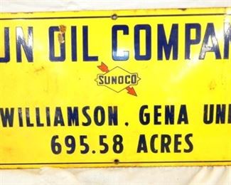 EARLY PORC. SUN OIL CO. SIGN