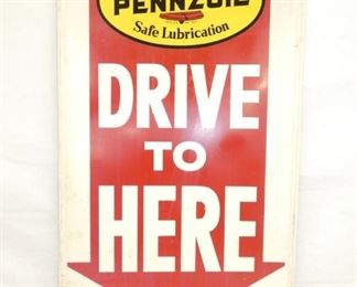 PENNZOIL DRIVE TO ARROW SIGN