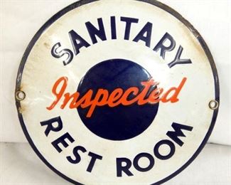 PORC. 7IN SANITARY RESTROOM SIGN