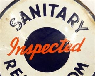 VIEW 2 CLOSEUP 7IN PORC. RESTROOM SIGN