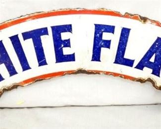 PORC. DS WHITE FLASH TOPPER SIGN 4X20