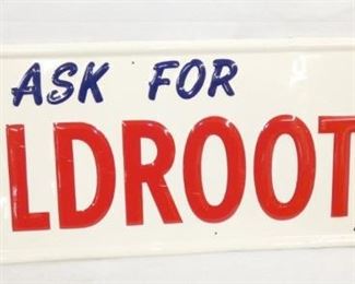 EMB. WILDROOT BARBER SHOP SIGN