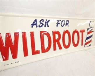 VIEW 3 EMB. WILDROOT BARBER SHOP SIGN