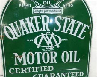 DS PORC. QUAKER STATE THOMBSTONE SIGN