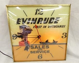 15IN EVINRUDE DEALER CLOCK