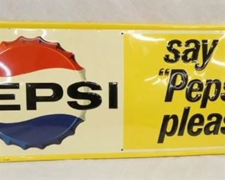 1963 EMB. SAY PEPSI PLEASE SIGN