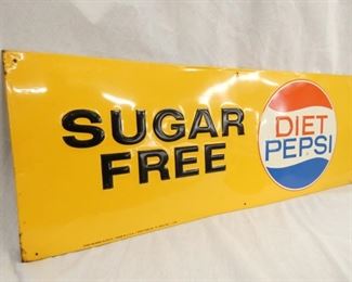 VIEW 3 EMB. SUGAR FREE DIET PEPSI SIGN