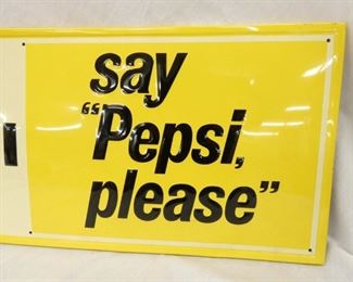 VIEW 3 EMB. SAY PEPSI PLEASE SIGN