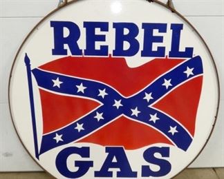DS HIGH QUALITY REBEL GAS SIGN W/ FRAME