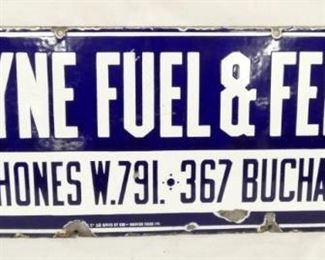 PORC. WAYNE FUEL & FEED CO. SIGN