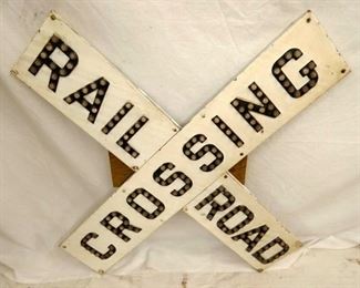 RR CROSSING SIGN W/ CAT EYES