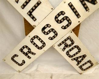 VIEW 3 RAILROAD CROSSING SIGN