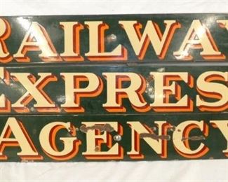 PORC. RAILWAY EXPRESS AGENCY SIGN