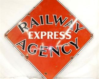 PORC. 49IN DIAMOND RAILWAY AGENCY SIGN
