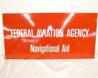 PORC. FEDERAL AVIATION AGENCY SIGN