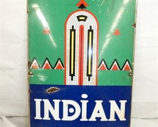 PORC. INDIAN GASOLINE PUMP PLATE