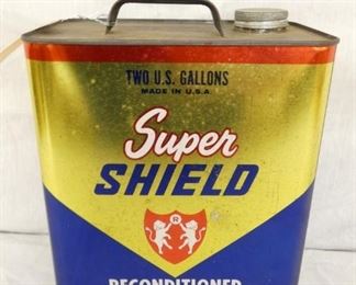 2G. SUPER SHIELD MOTOR OIL CAN