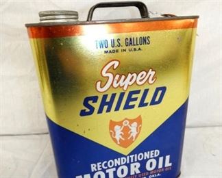 VIEW 3 SIDE 2 SUPER SHIELD MOTOR OIL CAN