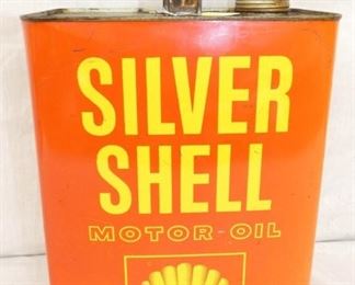 2G. SILVER SHELL MOTOR OIL CAN
