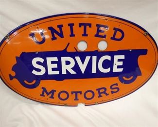 PORC. UNITED SERVICE MOTORS NEON SIGN