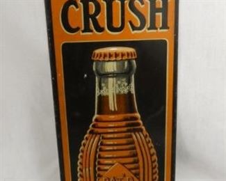 ORANGE CRUSH TIN DOOR TACKER SIGN