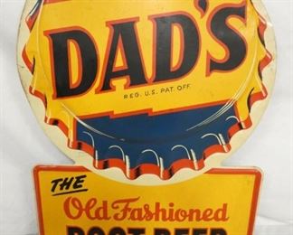 EMB. DADS ROOT BEER DIE CUT SIGN